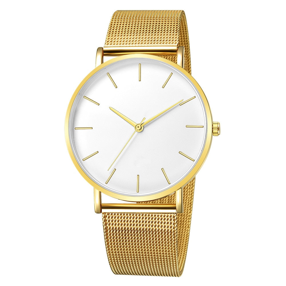 Montre Femme Modern Fashion Black Quartz Watch
