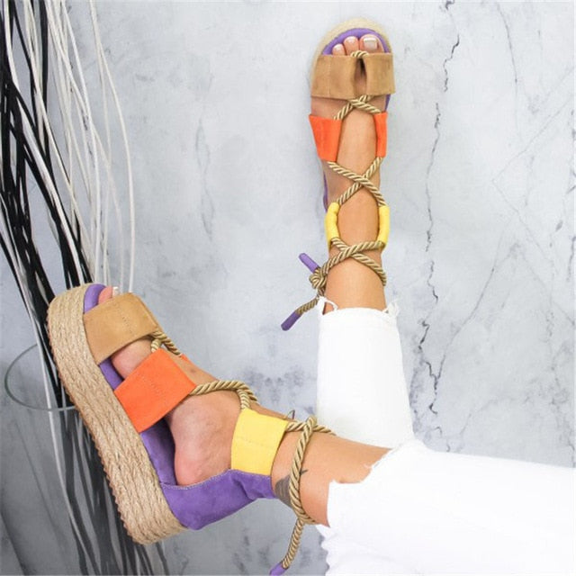 Sandalias de boca de pescado de tacón de 7 cm Sandalias de plataforma de mujer