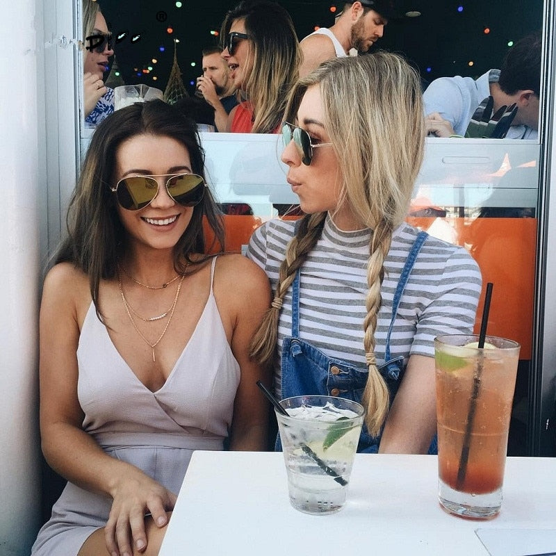Luxury Brand Pilot Women's Sunglasses Fashion Aviation Vintage