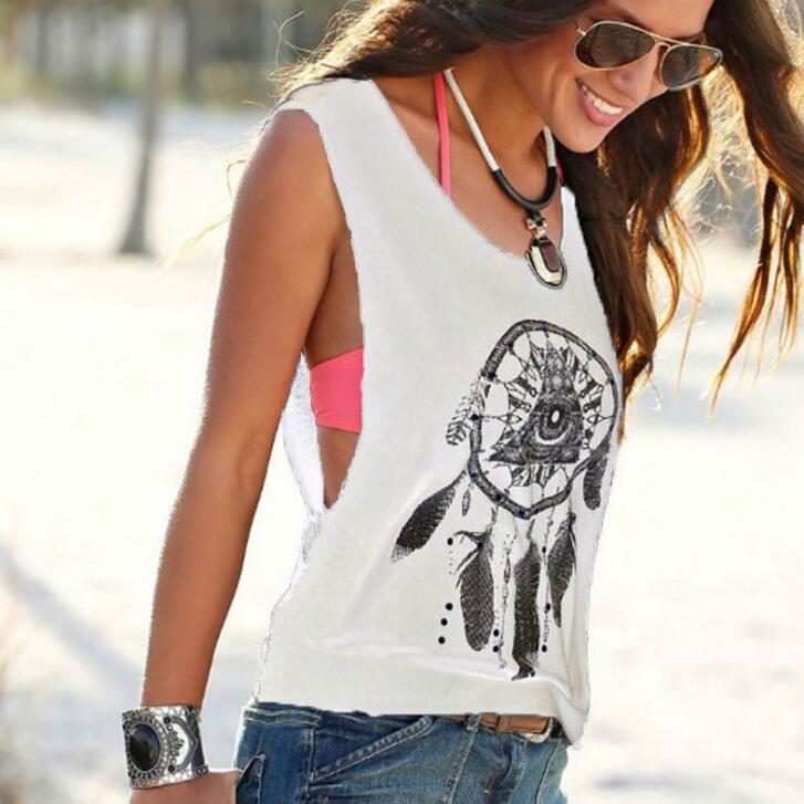 Camisetas sin mangas sexy para mujer, ropa veraniega casual