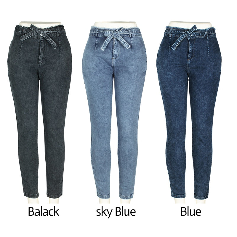 Jeans de cintura alta para damas