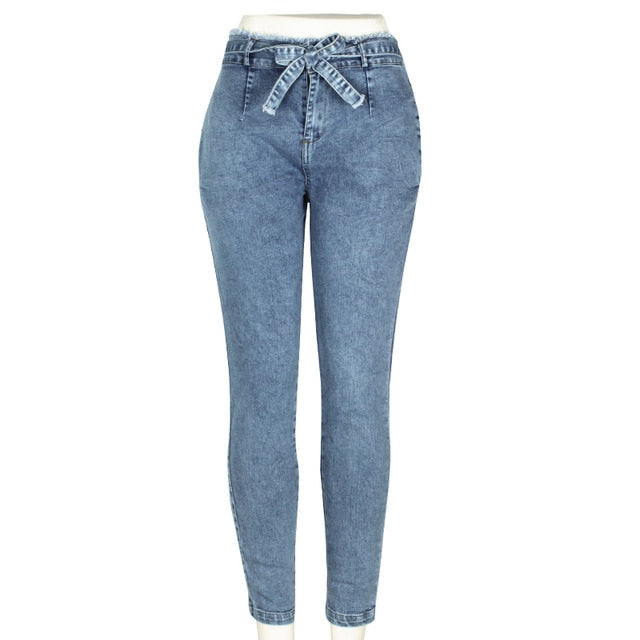 Jeans de cintura alta para damas