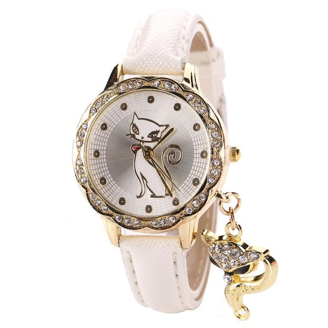 Reloj de Pulsera con decoracion de gata