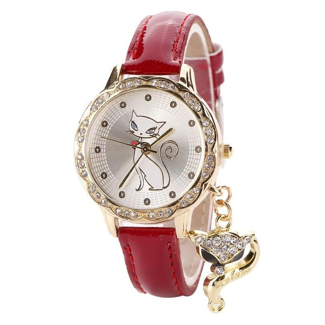 Reloj de Pulsera con decoracion de gata