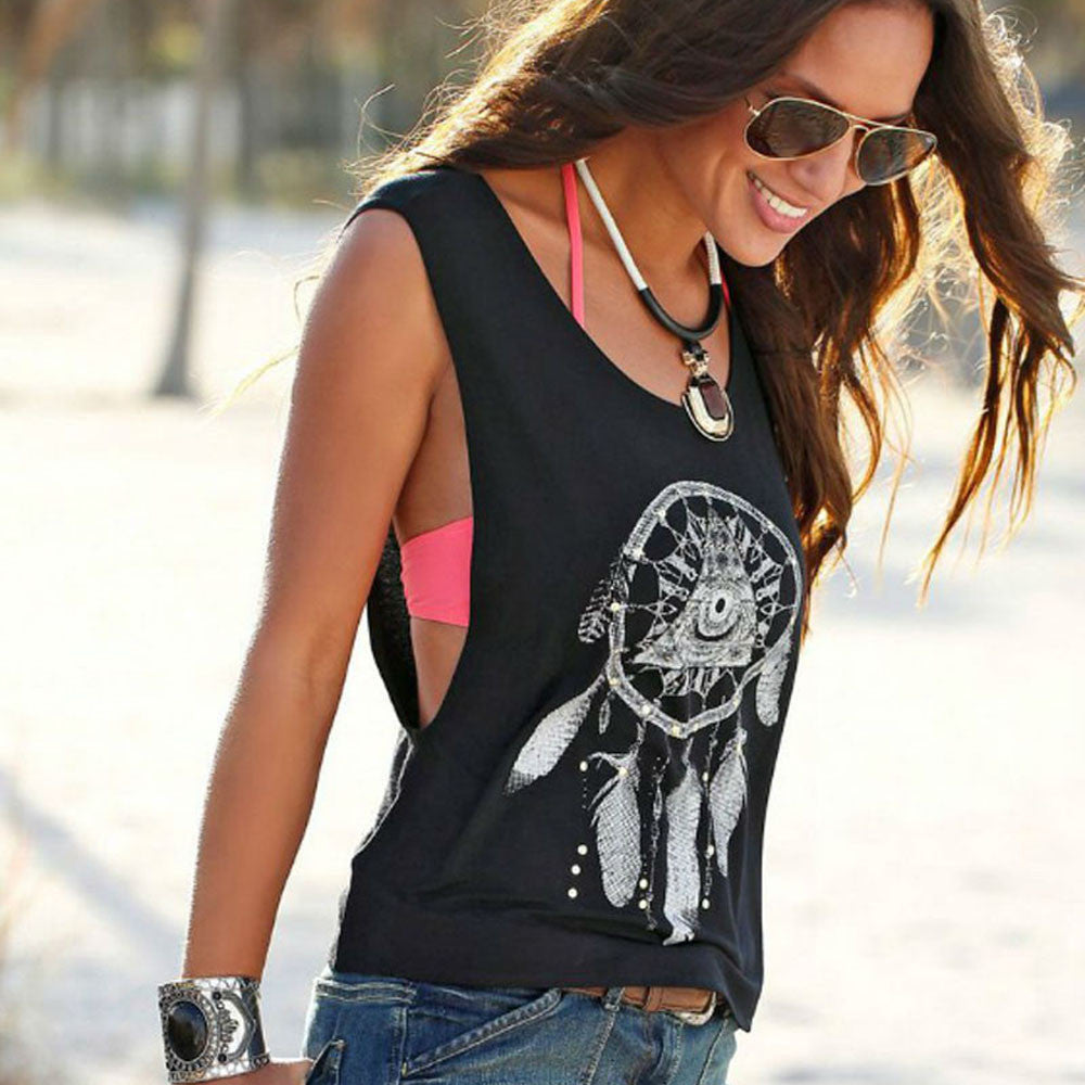 Camisetas sin mangas sexy para mujer, ropa veraniega casual