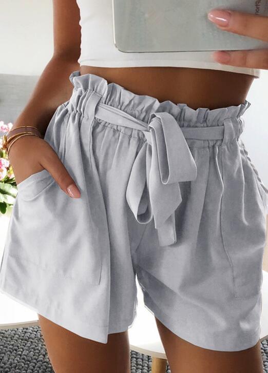Shorts cortos de cintura alta para mujer