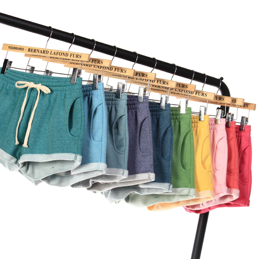 Shhorts cortos de algodón para mujer de talla grande con cordones elásticos