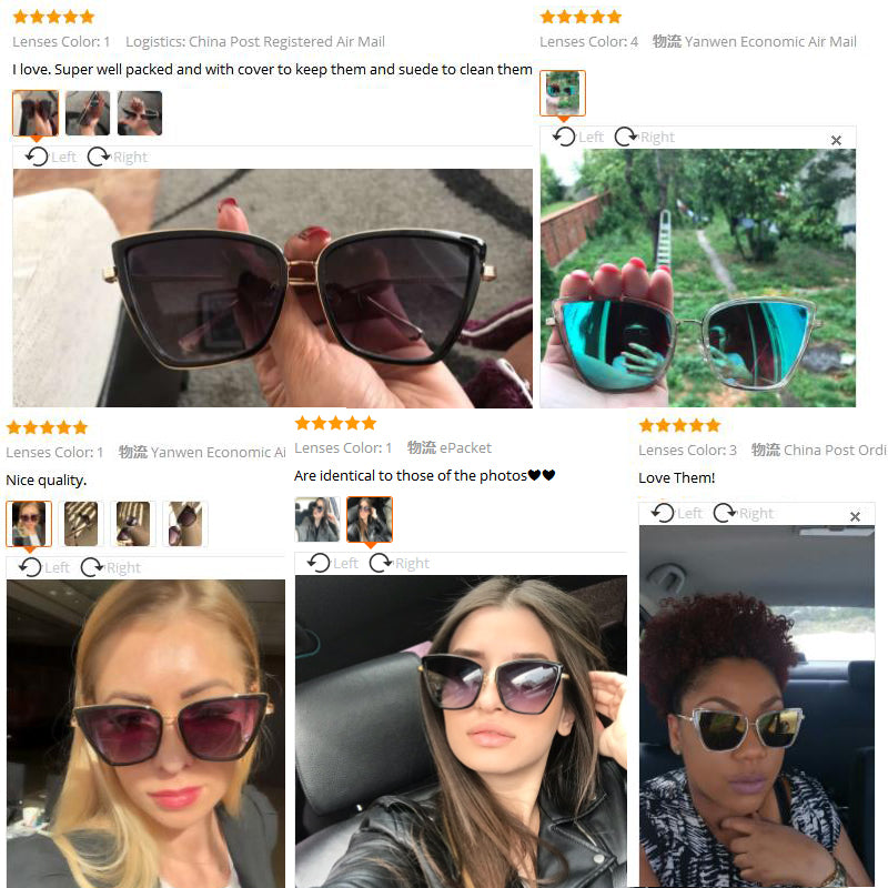 Big Cat Eye Sunglasses Women