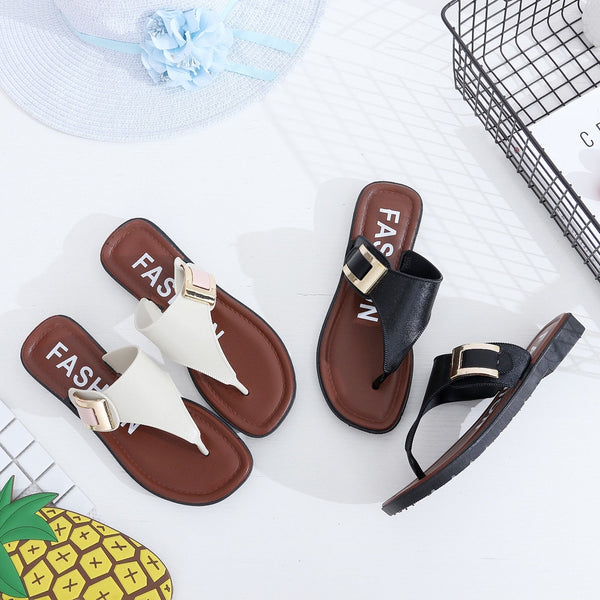 Sandalias planas para mujer, moda de verano