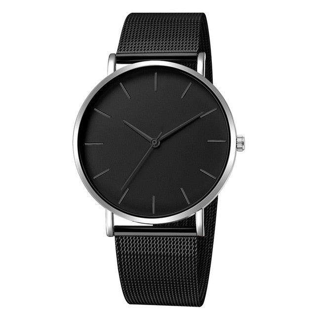 Montre Femme Modern Fashion Black Quartz Watch